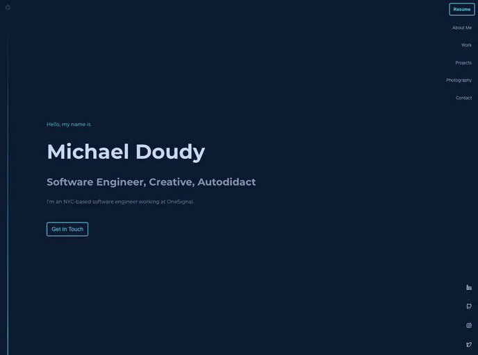 screenshot of Better Portfolio Website Builder