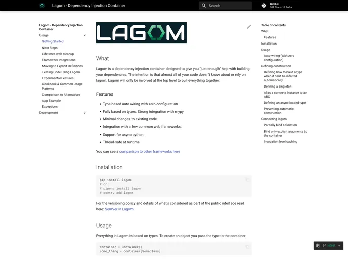 screenshot of Lagom