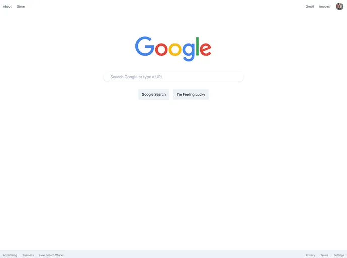 screenshot of Google Search