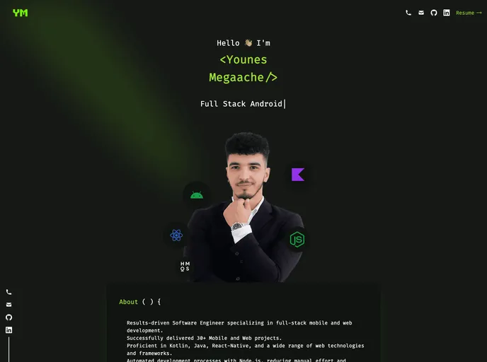 screenshot of Portfolio Tailwind
