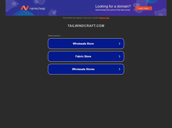 screenshot of Tailwindcraft