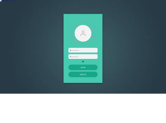 screenshot of Login Signup Form