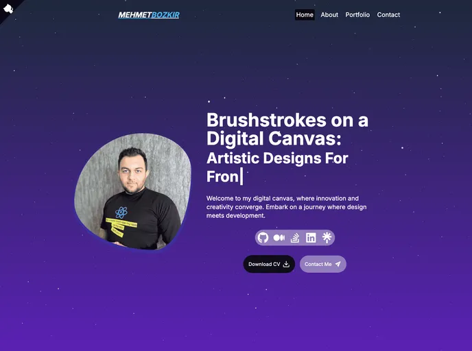 screenshot of React Portfolio