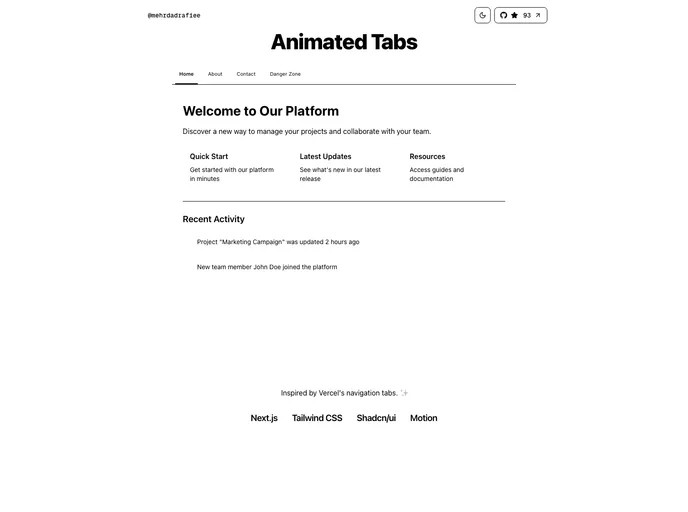 Animated Tabs