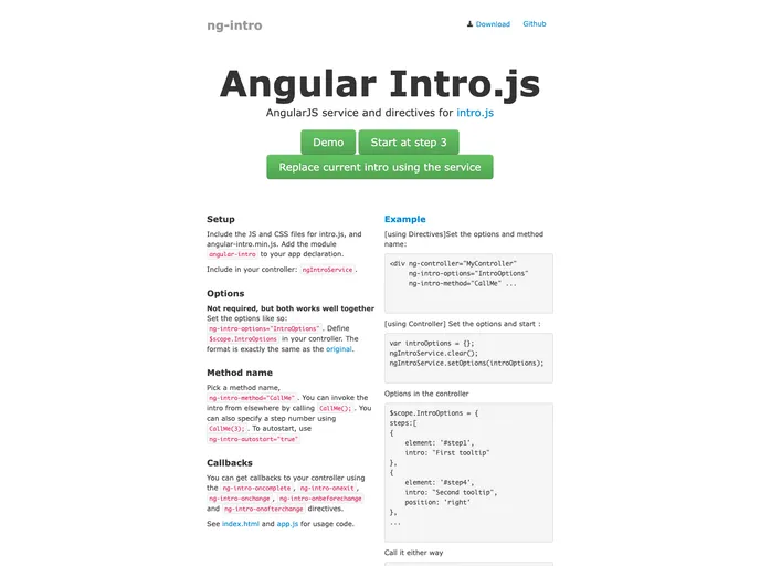 screenshot of Angular Intro.js