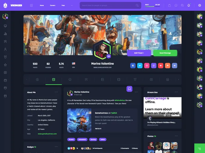 screenshot of Social Community And Marketplace HTML Template