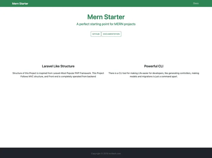 screenshot of Mern