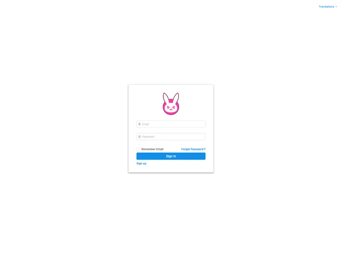 screenshot of Dva Admin