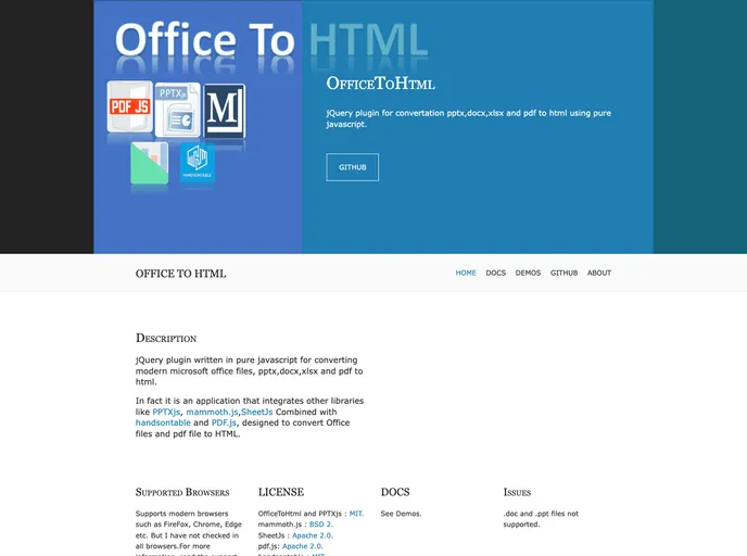 screenshot of Officetohtml