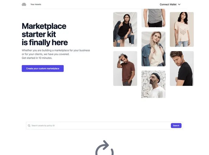 screenshot of Marketplace Next Ts Template