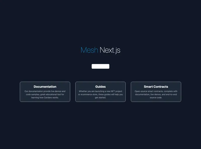 Mesh Nextjs Template screenshot