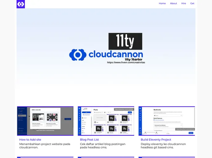Cloudcannon 11ty screenshot