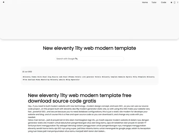 screenshot of Cool11ty