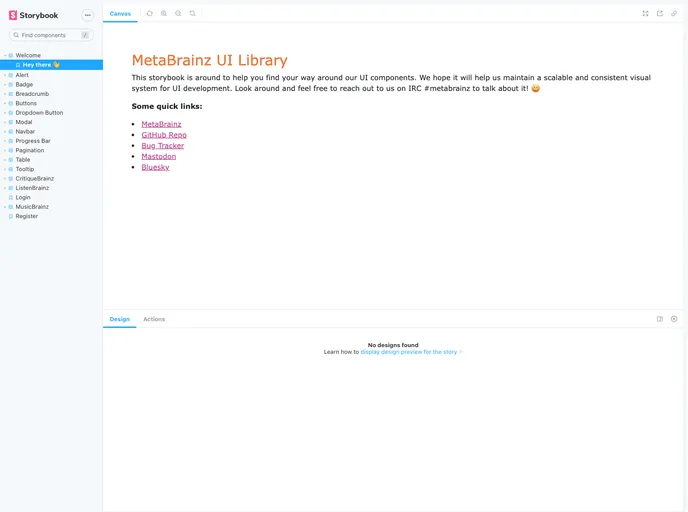 screenshot of Design System