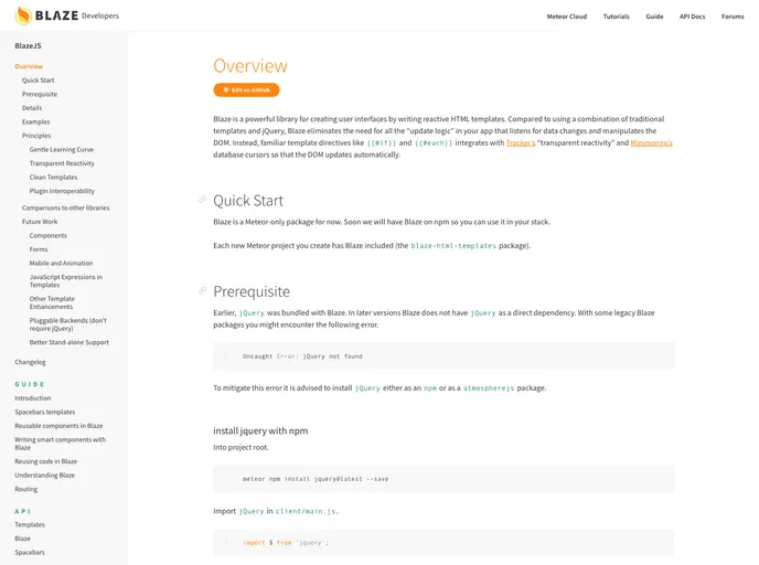 screenshot of Blaze