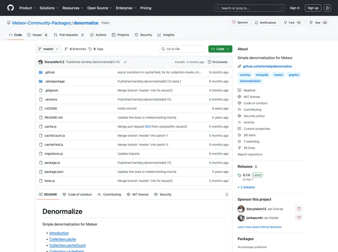 screenshot of Denormalize