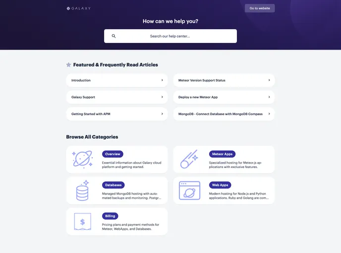 screenshot of Galaxy Docs