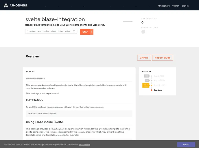 screenshot of Blaze Integration
