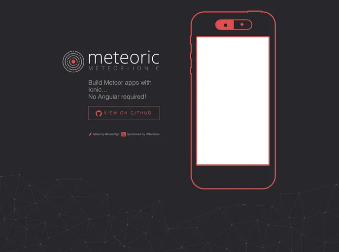 screenshot of Meteor Ionic