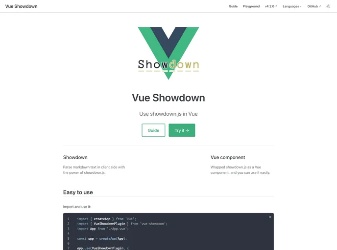 Vue Showdown