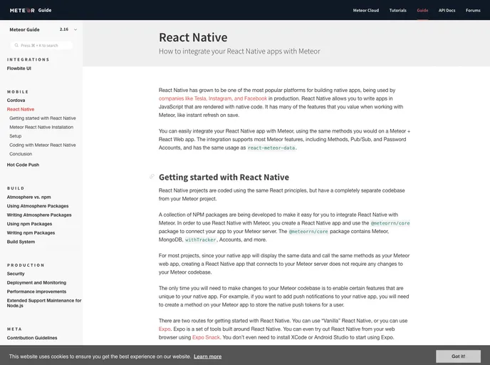 Meteor React Native