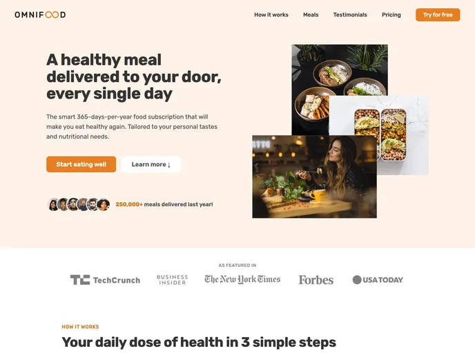 screenshot of Omnifood