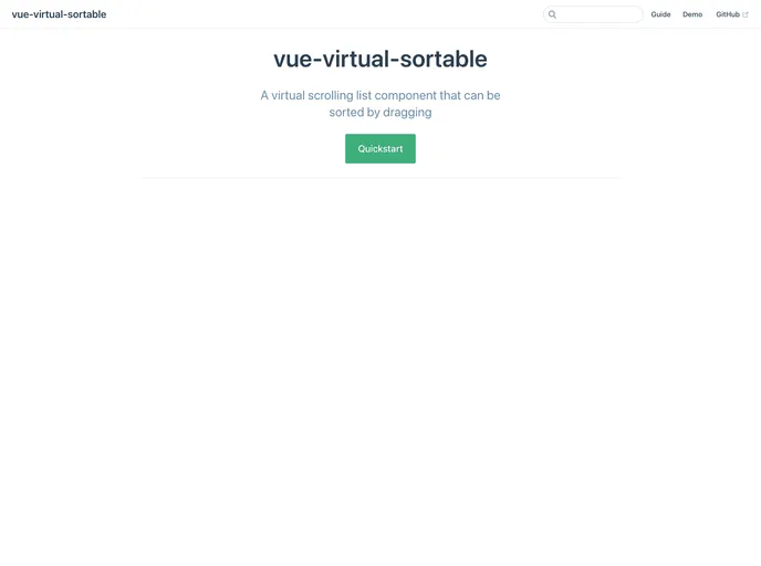 Vue Virtual Sortable screenshot