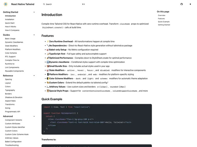 React Native Tailwind screenshot