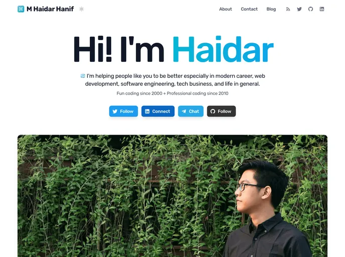 screenshot of Mhaidarhanif Web