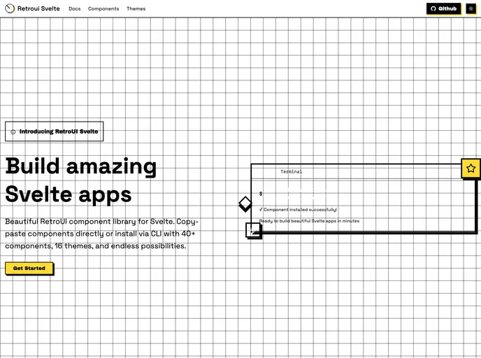 Retroui Svelte screenshot