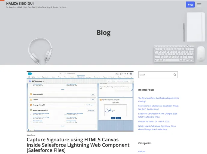 screenshot of Signature Using LWC