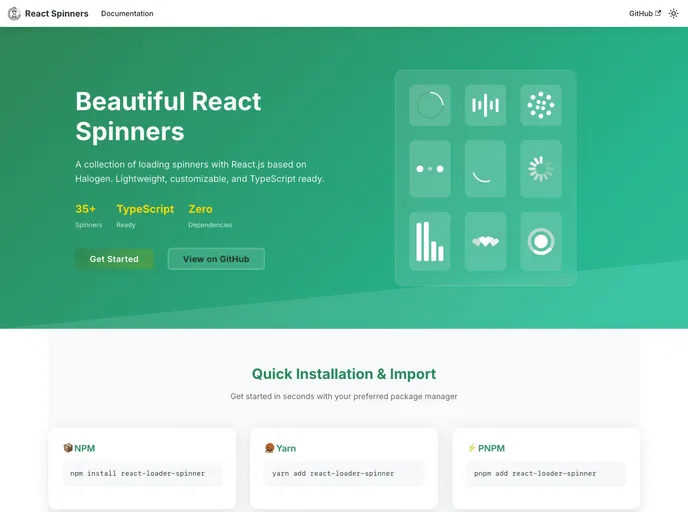 React Loader Spinner screenshot