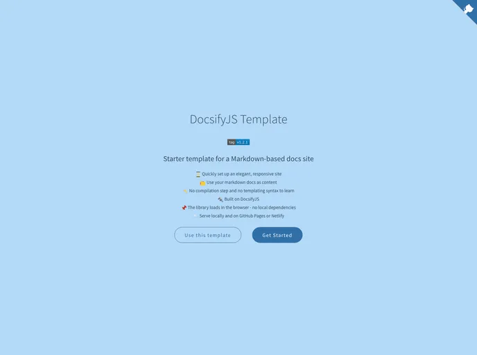 screenshot of Docsify Js Template