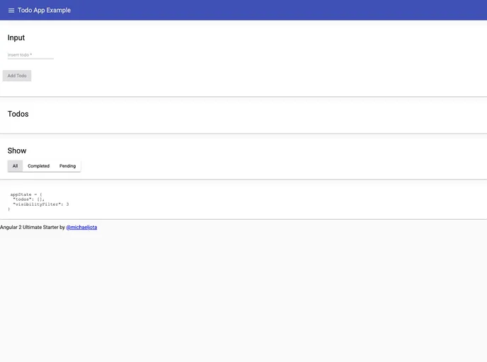 screenshot of Angular2 Ultimate Starter