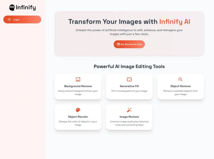screenshot of Infinify