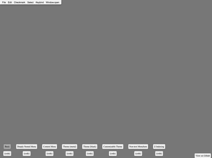 Vue Menu