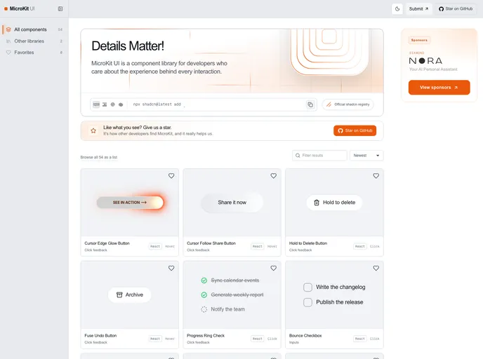 MicroKit UI screenshot