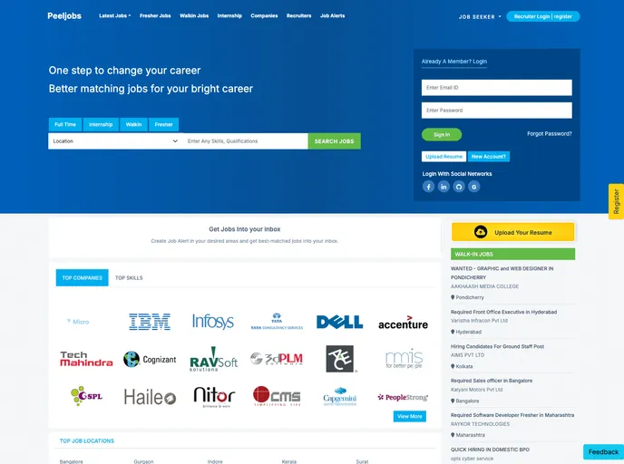 screenshot of Opensource Job Portal