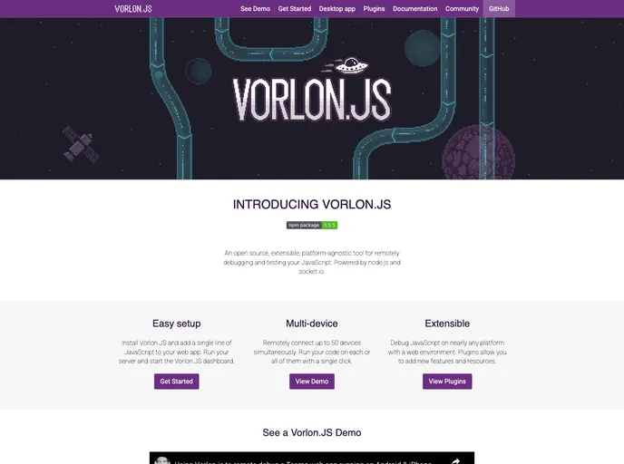 screenshot of Vorlonjs