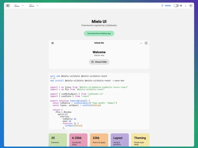 Mielo.css screenshot