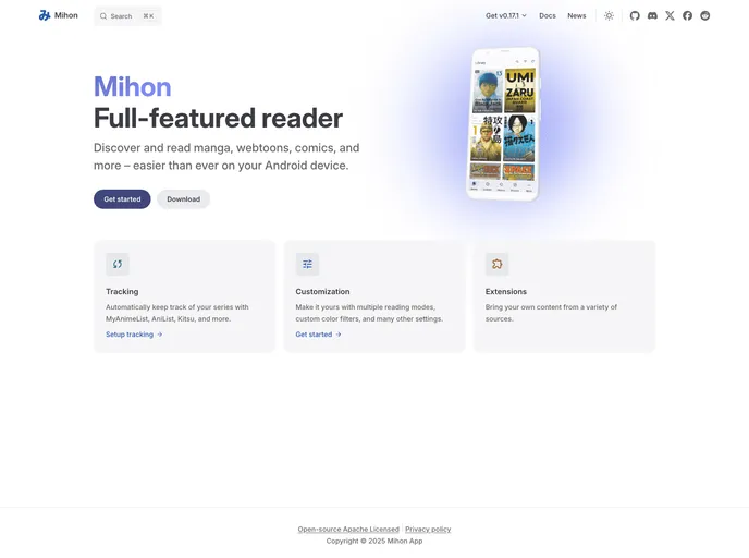 screenshot of Website