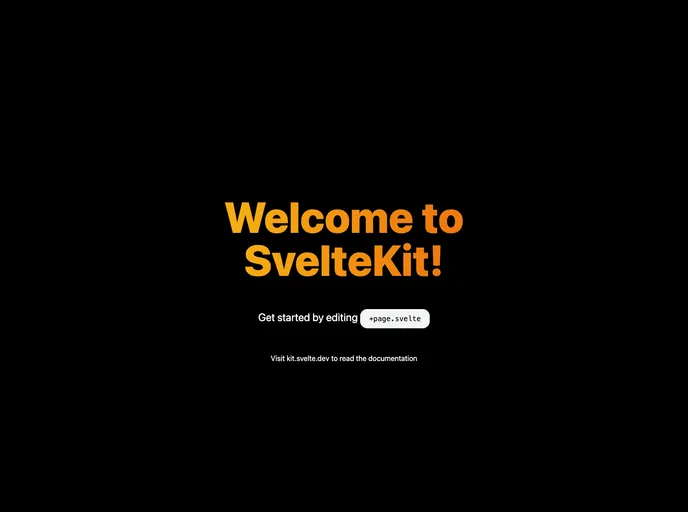 screenshot of Sveltekit Typescript Tailwindcss Sass Starter