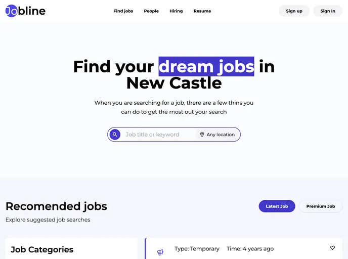 Job_Finder_React_js_Tailwind_css screenshot