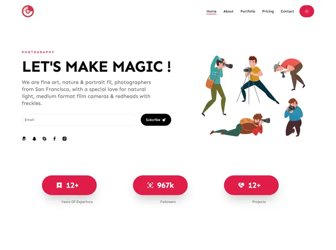 Photography_Website screenshot