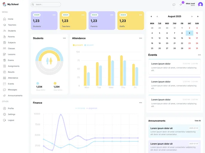 screenshot of School_Management_Dashboard_UI_Design