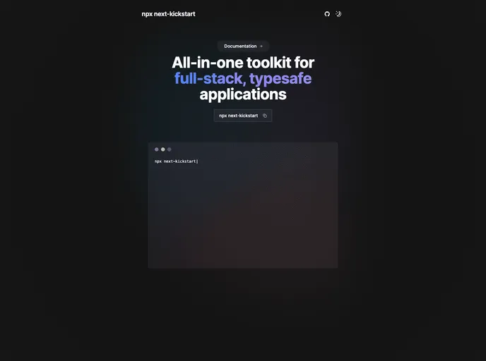 screenshot of Next Kickstart