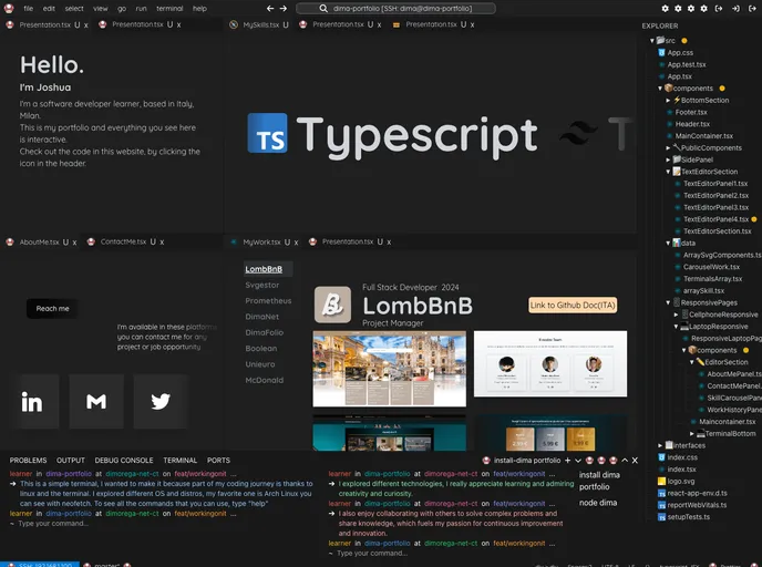 screenshot of Dima Portfolio