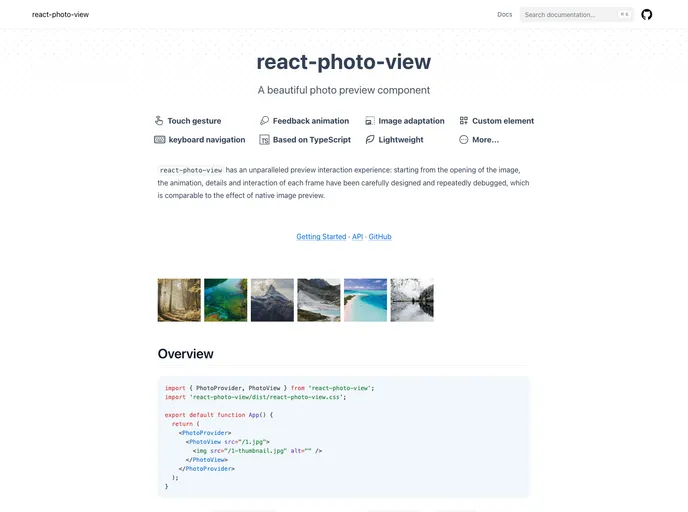 React Photo View