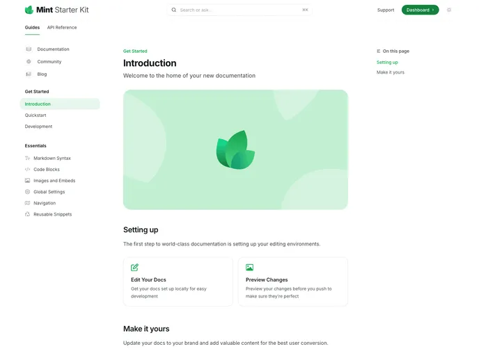 screenshot of Starter