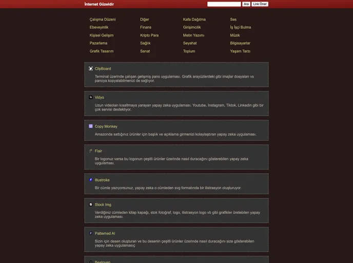 screenshot of InternetGuzeldir